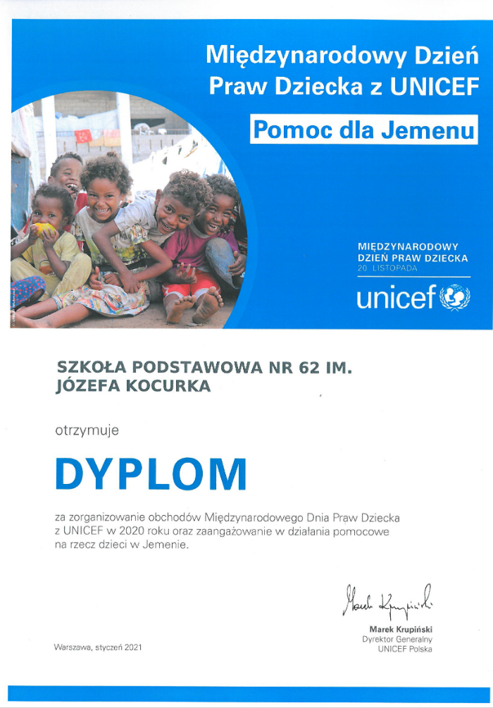 SP Nr 62 - Dyplom Unicef.png